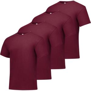 Hanes Men’s ComfortSoft T-Shirt (Pack of 4)(Maroon – 4 Pack)