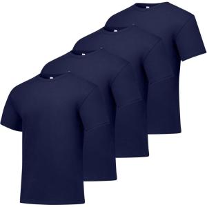 Hanes Men’s ComfortSoft T-Shirt (Pack of 4)(Navy – 4 Pack)