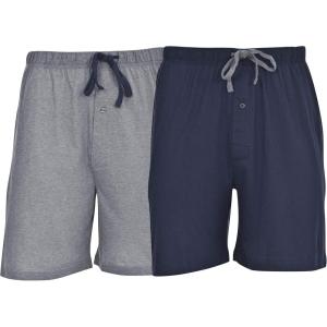 Hanes Men’s Sleep Shorts 2 Pack – Cotton, 7.5″ Inseam, Athletic, Pajamas, Soft Loungewear, Pantalones Cortos(Active Grey Heather/Bright Navy)