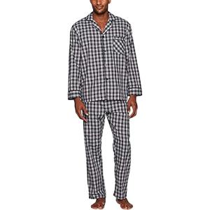 Hanes Men’s Woven Plain-Weave Pajama Set(Grey)