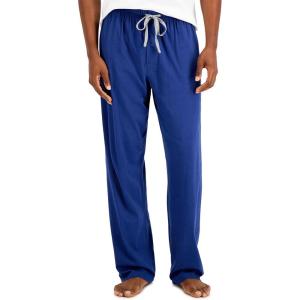 Hanes Men’s X-Temp Jersey Cotton Sleep Pajama Lounge Pants with Pockets, Pj Bottoms, Extended Sizes(Blue)