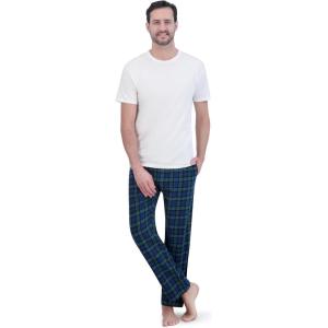 Hanes Ultimate Men’s Big Flannel Pant(Green Plaid)