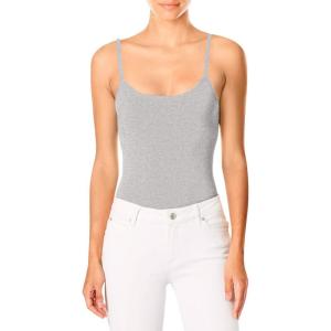 Hanes Women’s Cami with Built-in Shelf Bra, Stretch Cotton Camisole, Adjustable Straps(Grey Heather -1 Pack)