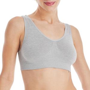 Hanes Women’s Cozy Wireless Bra, Full-Coverage Pullover Bra, Seamless T-Shirt Bra(Light Grey Heather)