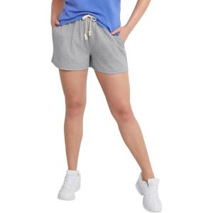 Hanes Womens Essentials Drawstring Shorts, Cotton Shorts for Women, Adjustable Shorts(Light Steel)
