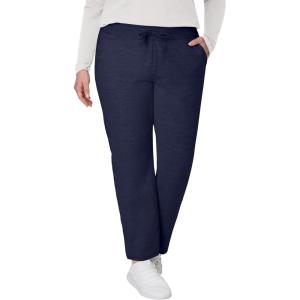 Hanes Womens French Terry Pants, Pocket Lounge Pants for Women, Lighter-Than-Fleece Loungewear, 31”(Navy)