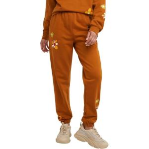 Hanes Womens Originals Midweight Fleece Joggers, Sweatpants with Pockets, Place Flowers, 30″, Plus(Allgood Gold)