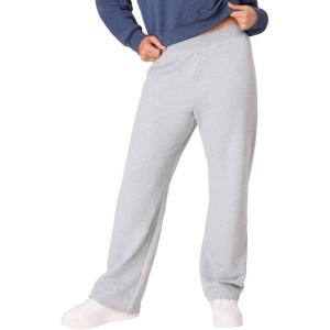 Hanes Womens Sweatpants, EcoSmart Fleece Pants, Pocketless Open-Bottom Sweatpant, Regular & Petite(Light Steel)