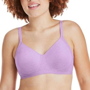 Hanes Women’s X-Temp Wireless Bra, Cooling Mesh T-Shirt Bra, ComfortFlex Fit Wirefree Bra(Tutu Violet Heather)