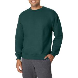 Hanes mens Ultimate Sweatshirt, Heavyweight Fleece Sweatshirt, Crewneck Pullover for Men(Deep Forest)