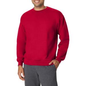 Hanes mens Ultimate Sweatshirt, Heavyweight Fleece Sweatshirt, Crewneck Pullover for Men(Deep Red)