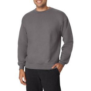 Hanes mens Ultimate Sweatshirt, Heavyweight Fleece Sweatshirt, Crewneck Pullover for Men(Oxford Gray)