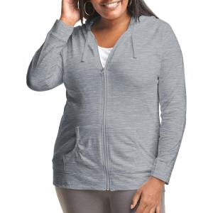 Just My Size Women’s Full Zip Jersey Hoodie(Dada Gray Pe Heather)