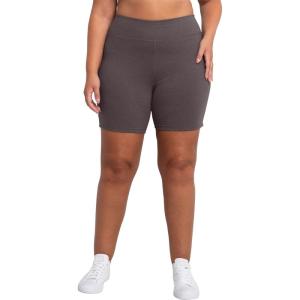 Just My Size Women’s Stretch Jersey Bike Shorts, Plus Size Pull-On Bike Shorts(Charcoal Heather)