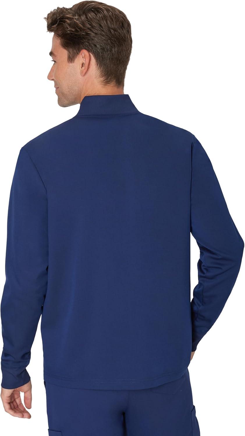 imageHanes Mens Scrubs Healthcare Jacket Zipup Scrub Jacket for Men Moisturewicking amp Odor ControlAthletic Navy