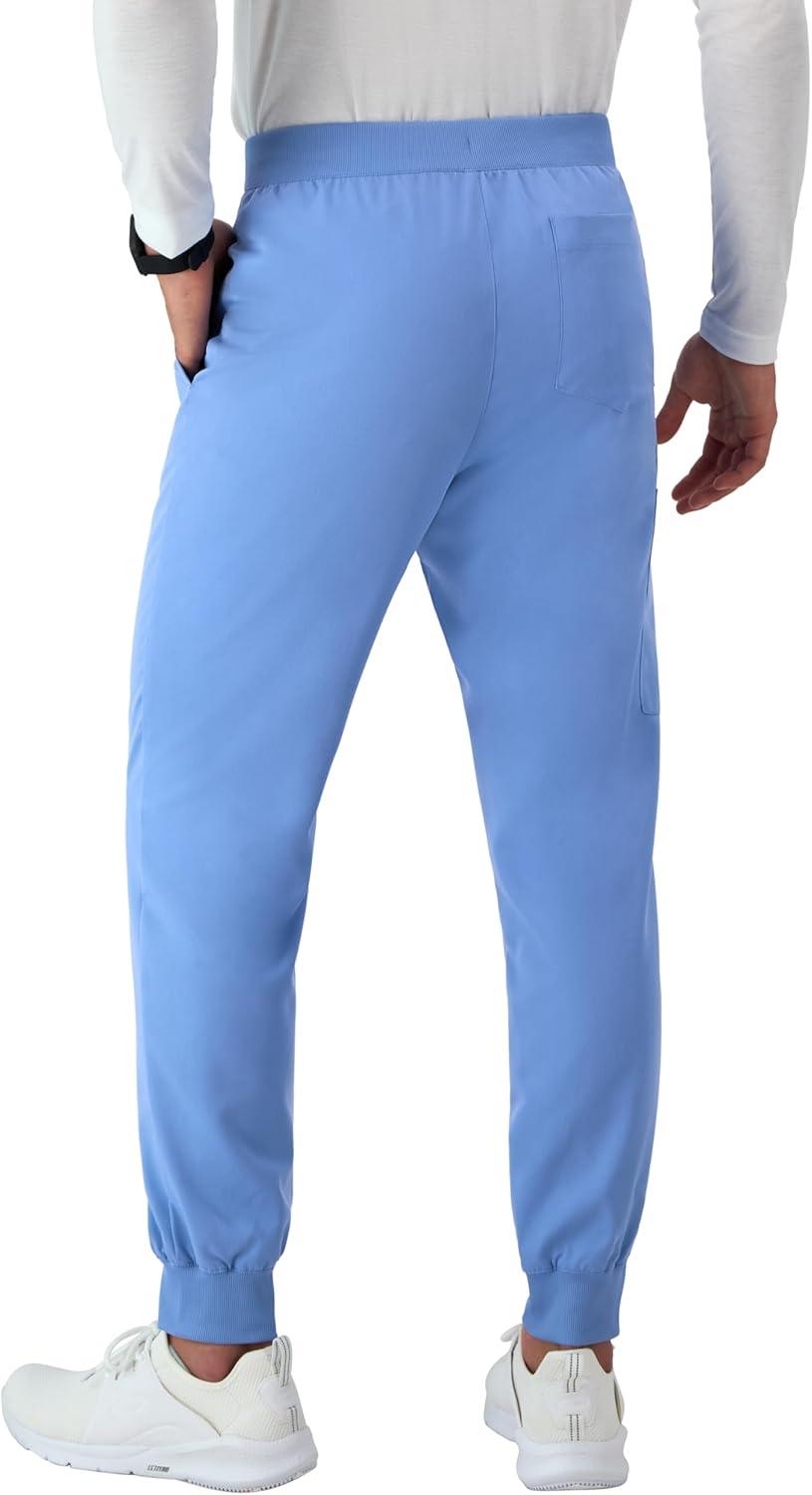 imageHanes Mens Scrubs Healthcare Joggers Scrub Joggers for Men MoistureWicking amp Odor Control Multiple PocketsCeil Blue 2
