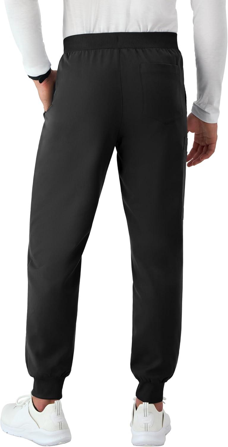 imageHanes Mens Scrubs Healthcare Joggers Scrub Joggers for Men MoistureWicking amp Odor Control Multiple PocketsNew Ebony