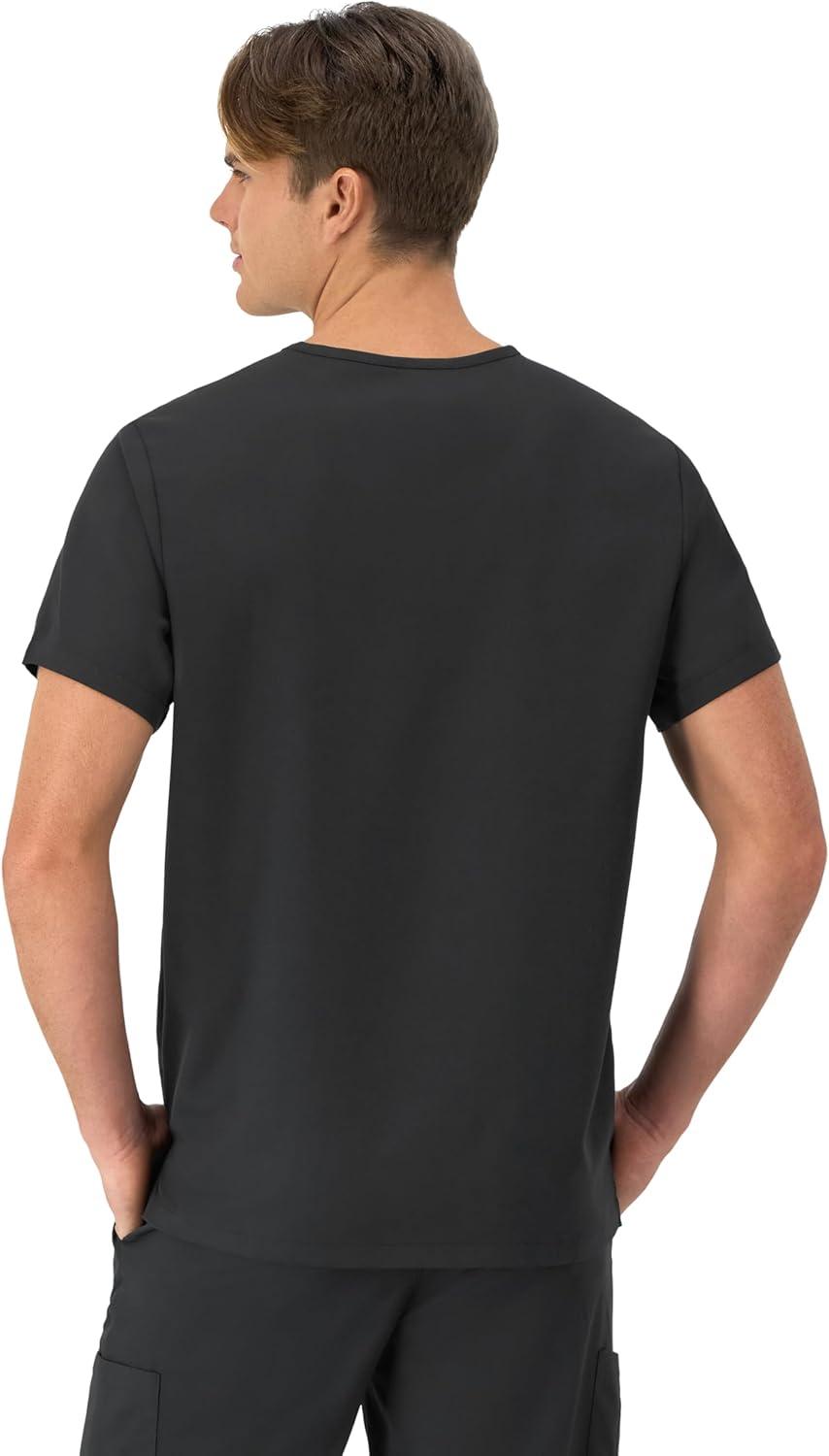 imageHanes Mens Scrubs Healthcare Top MoistureWicking Stretch Scrub Shirts for Men Odor ControlNew Ebony