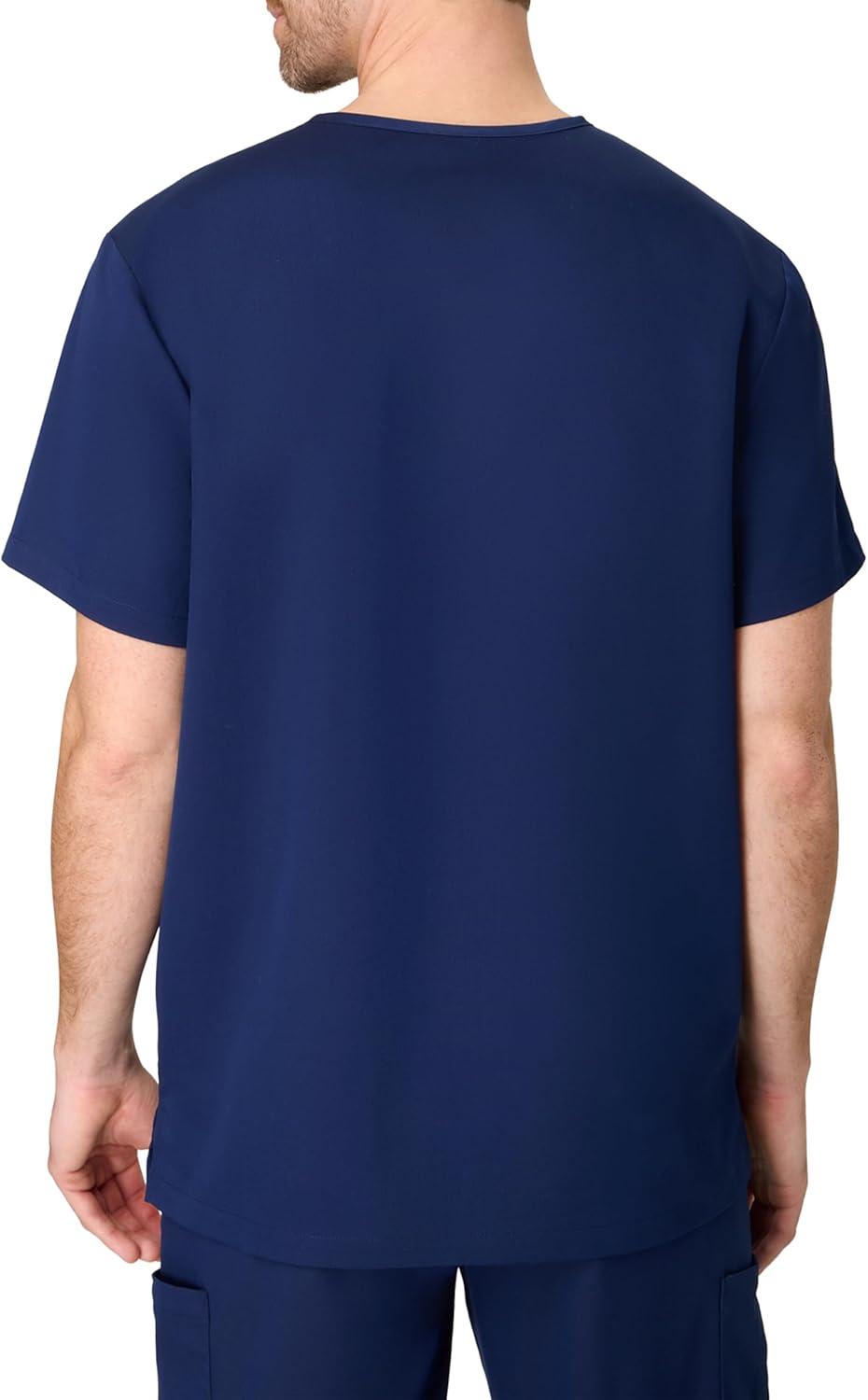 imageHanes Mens Scrubs Healthcare Top Scrub Shirt for Men MoistureWicking amp Odor Control One PocketAthletic Navy