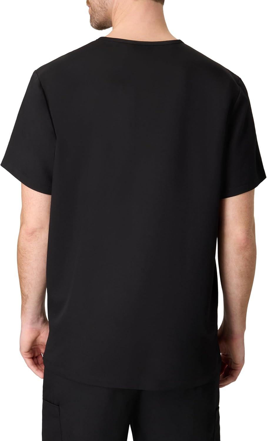 imageHanes Mens Scrubs Healthcare Top Scrub Shirt for Men MoistureWicking amp Odor Control One PocketNew Ebony