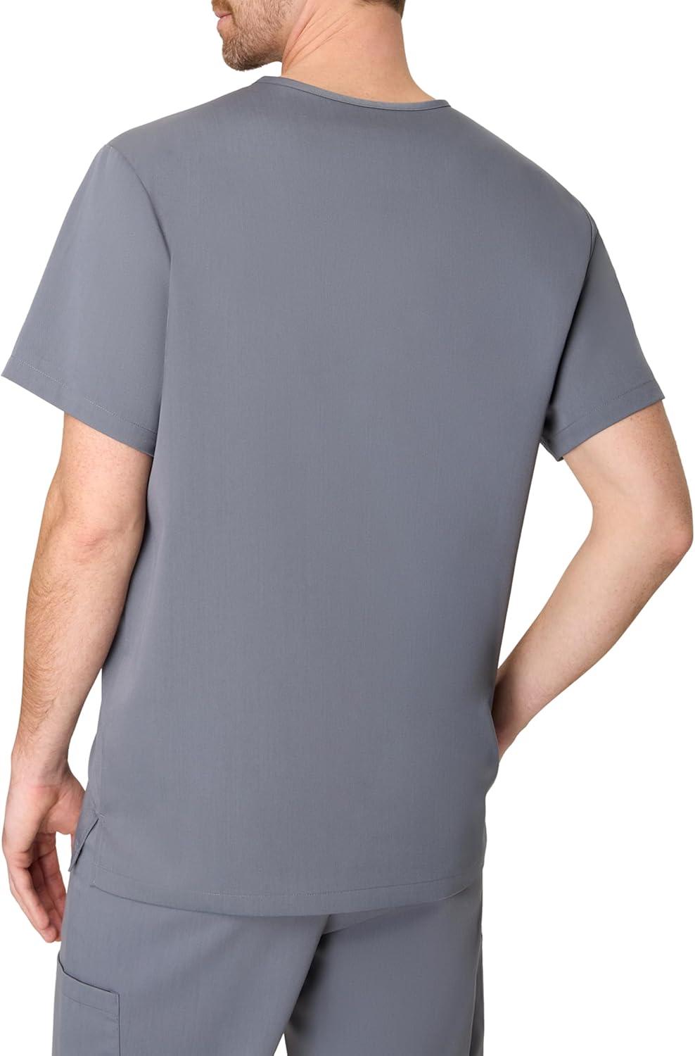 imageHanes Mens Scrubs Healthcare Top Scrub Shirt for Men MoistureWicking amp Odor Control One PocketSlate Grey