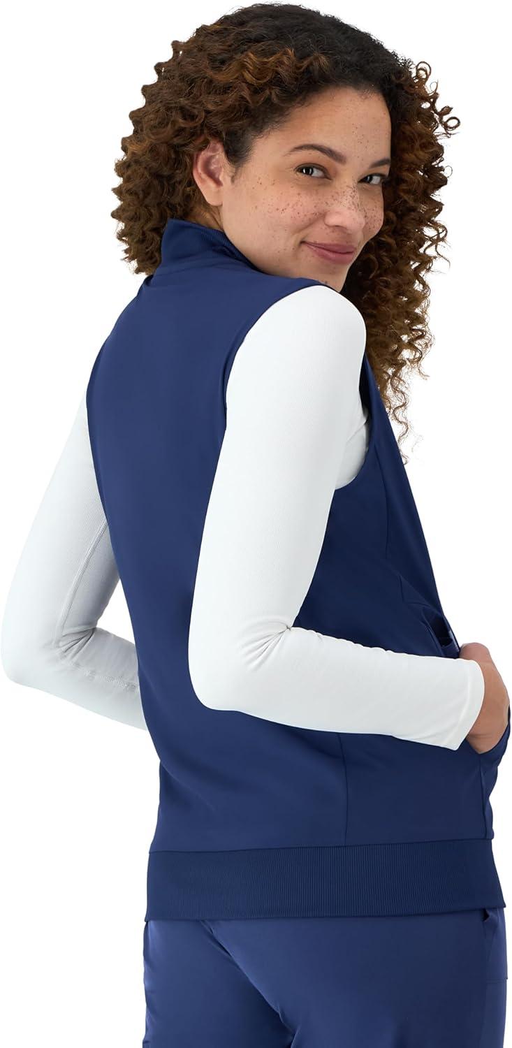 imageHanes Womens Comfort Fit Scrubs Healthcare Vest MoistureWicking Stretch Scrubs Vest for WomenAthletic Navy