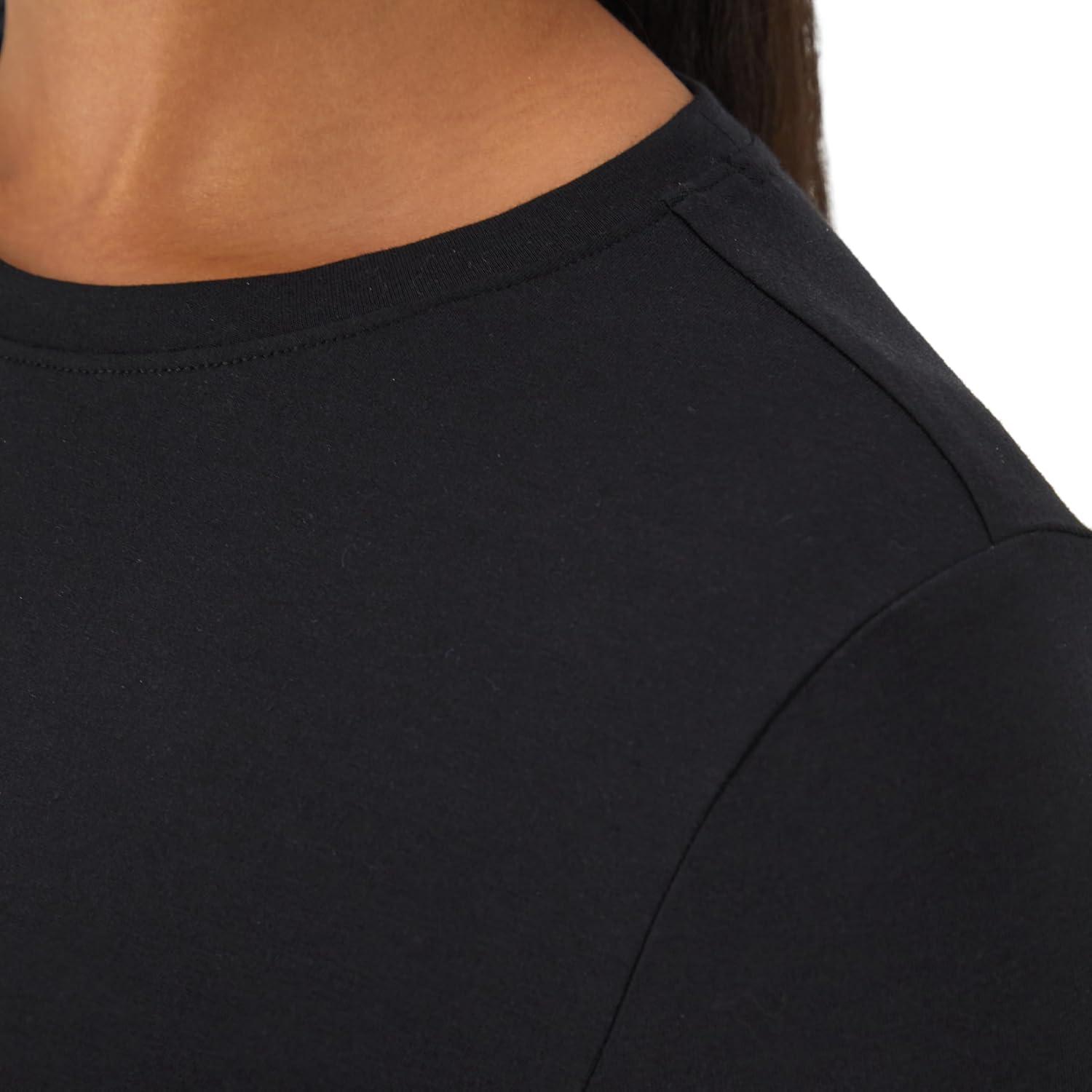 imageHanes Womens Comfort Fit Scrubs Underscrub Supersoft Viscose from Bamboo Long Sleeve ShirtNew Ebony