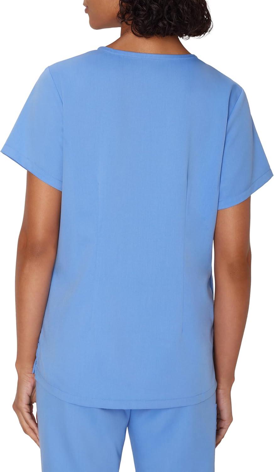 imageHanes Womens Hanes Womens Premium Scrubs Top with Pockets Comfort Fit Scrubs for Women Nurse EssentialsCeil Blue 2