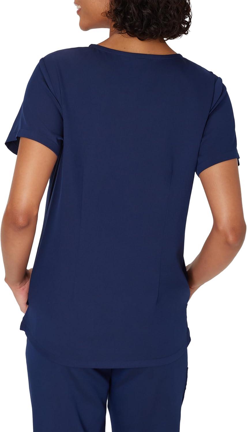 imageHanes Womens Premium Scrubs Top with Single Pocket Comfort Fit Scrubs for Women Nurse EssentialsAthletic Navy