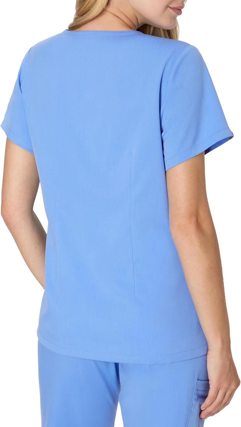 imageHanes Womens Premium Scrubs Top with Single Pocket Comfort Fit Scrubs for Women Nurse EssentialsCeil Blue 2