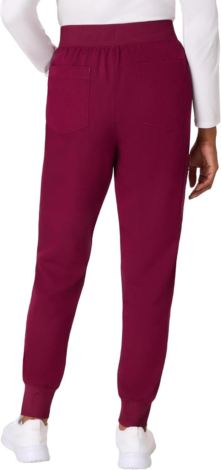 imageHanes Womens Scrub Joggers Comfort Fit Healthcare Pants for Women MoistureWicking Medical Scrubs with Odor ControlAfternoon Burgundy