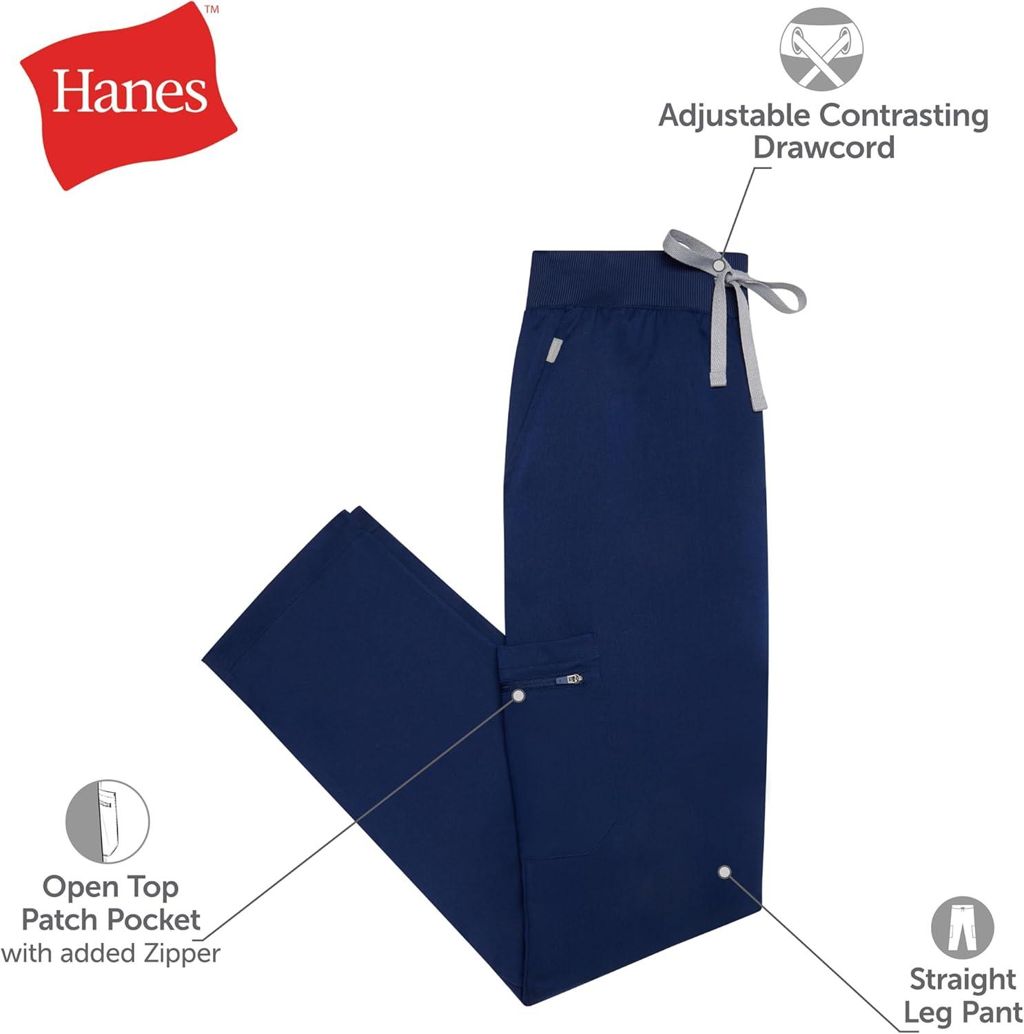 imageHanes Womens Scrub Pants Comfort Fit Healthcare Pants for Women MoistureWicking Medical ScrubsAfternoon Burgundy