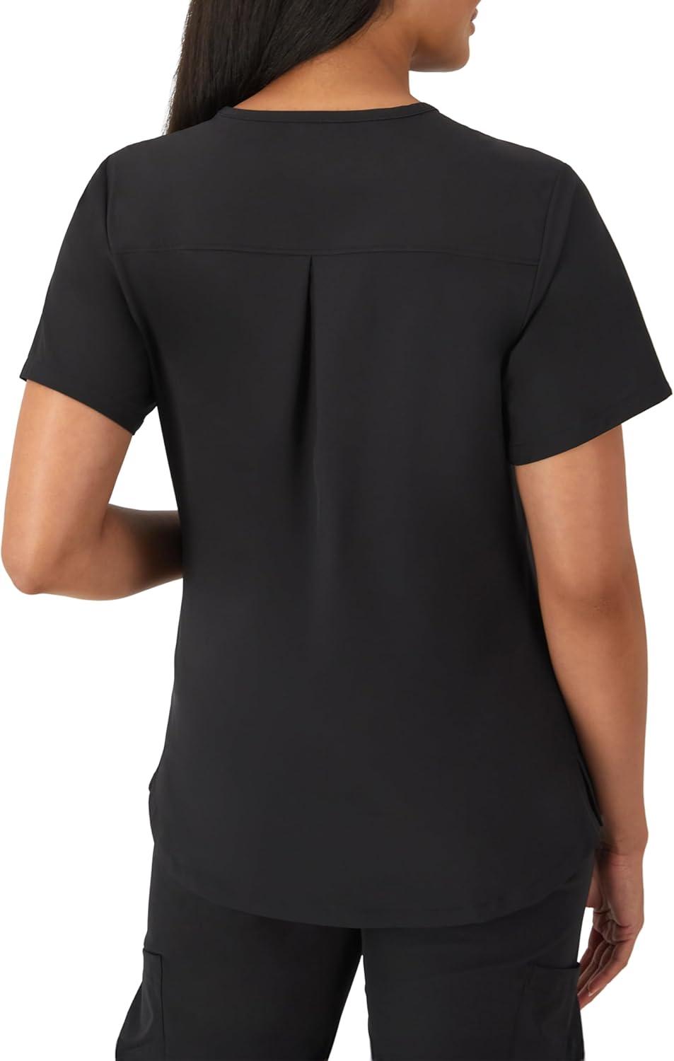 imageHanes Womens Scrubs Healthcare Top with VNeckline MoistureWicking Stretch Scrub ShirtsNew Ebony