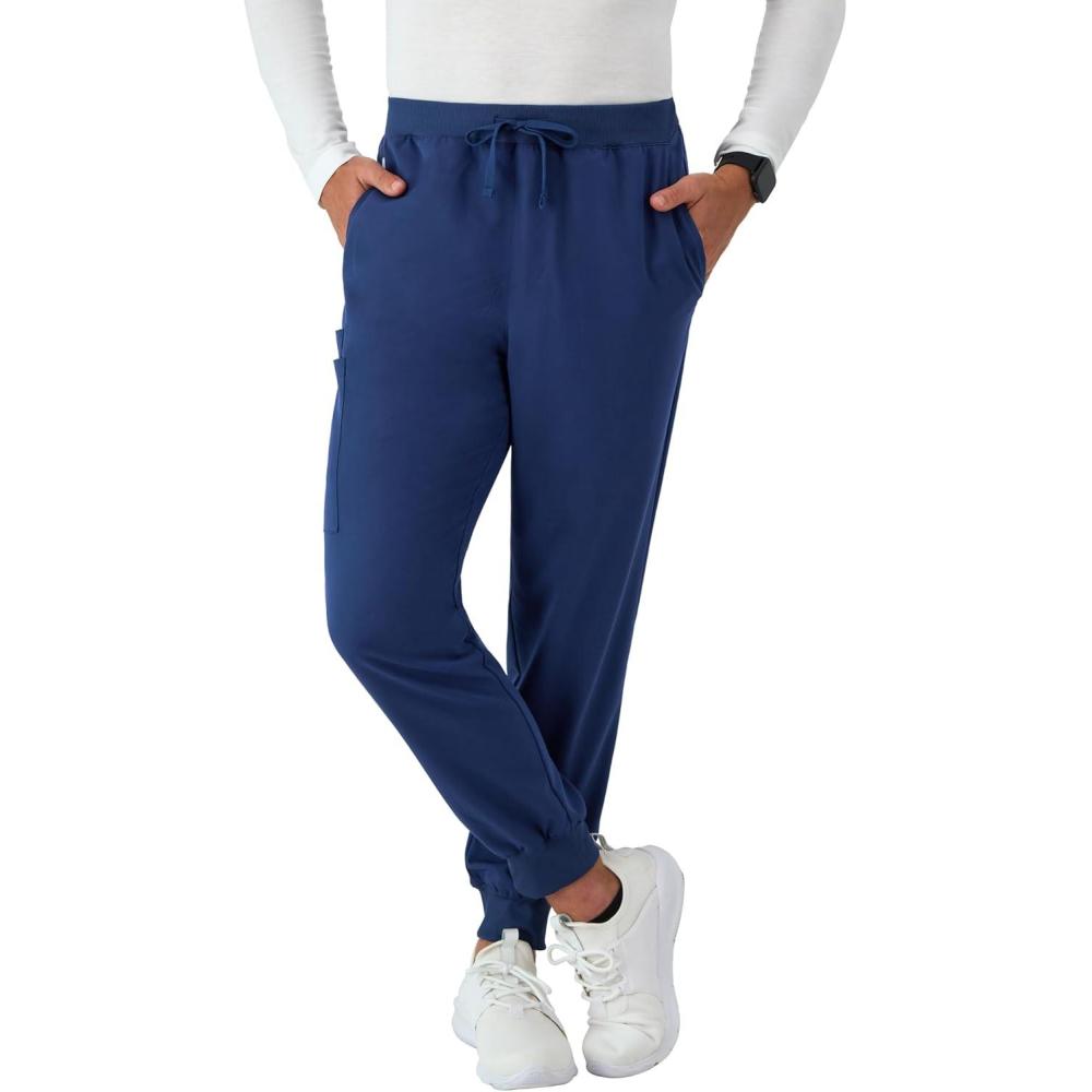 imageHanes Mens Scrubs Healthcare Joggers Scrub Joggers for Men MoistureWicking amp Odor Control Multiple PocketsAthletic Navy