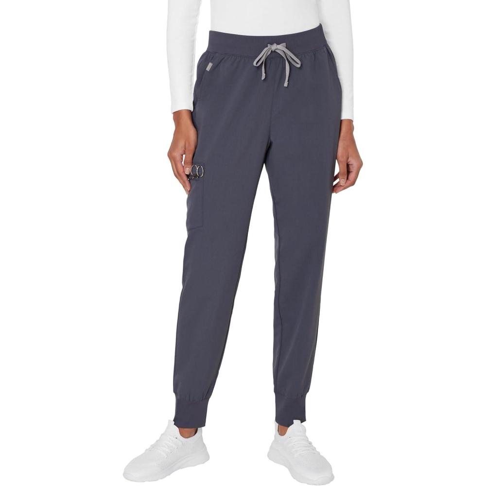 imageHanes Womens Scrub Joggers Comfort Fit Healthcare Pants for Women MoistureWicking Medical Scrubs with Odor ControlPeppercorn Grey
