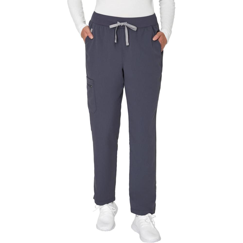 imageHanes Womens Scrub Pants Comfort Fit Healthcare Pants for Women MoistureWicking Medical ScrubsPeppercorn Grey