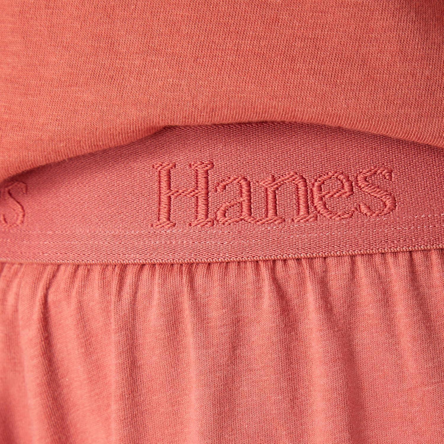 imageHanes Womens Originals 2piece Lounge Set Supersoft Cropped Baby Doll Tee amp Sleep Shorts Loungewear SetNatural CedarNatural Cedar