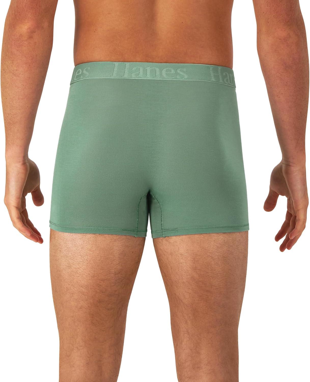 imageHanes Mens Underwear SuperSoft Viscose from Bamboo 3Pack Sexy Mens Underwear Short or Regular Leg Boxer BriefsBlackGreenBlue