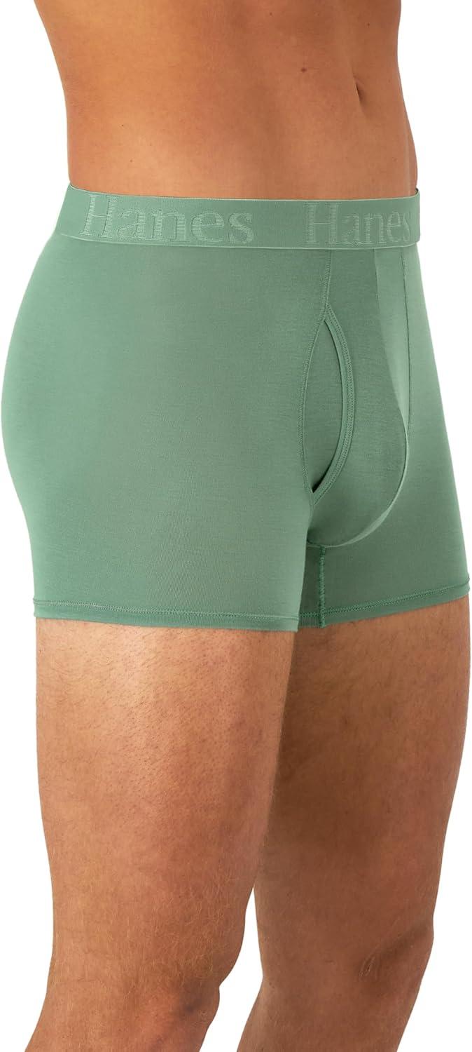 imageHanes Mens Underwear SuperSoft Viscose from Bamboo 3Pack Sexy Mens Underwear Short or Regular Leg Boxer BriefsBlackGreenBlue