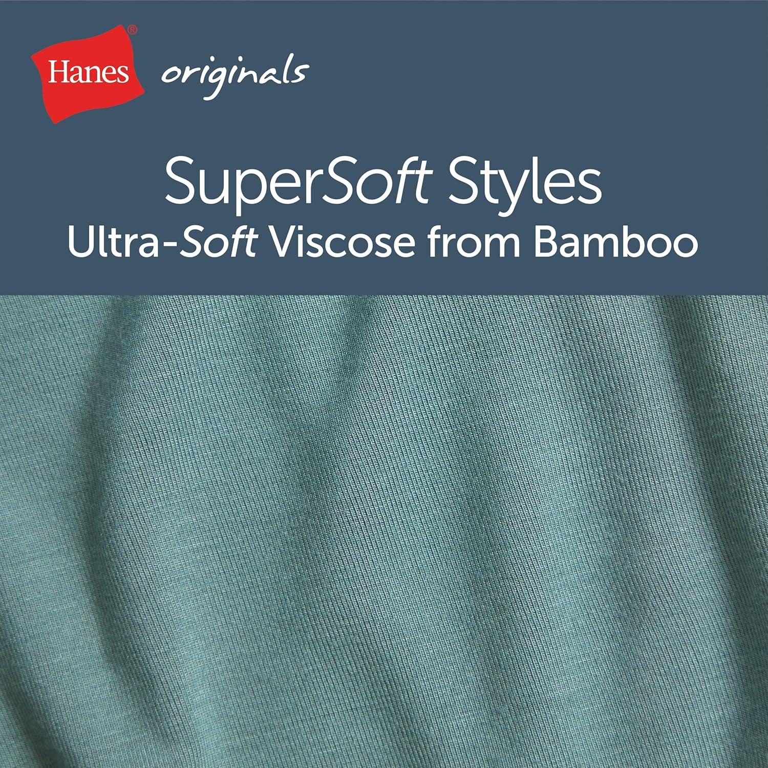 imageHanes Mens Underwear SuperSoft Viscose from Bamboo 3Pack Sexy Mens Underwear Short or Regular Leg Boxer BriefsBlackGreenBlue