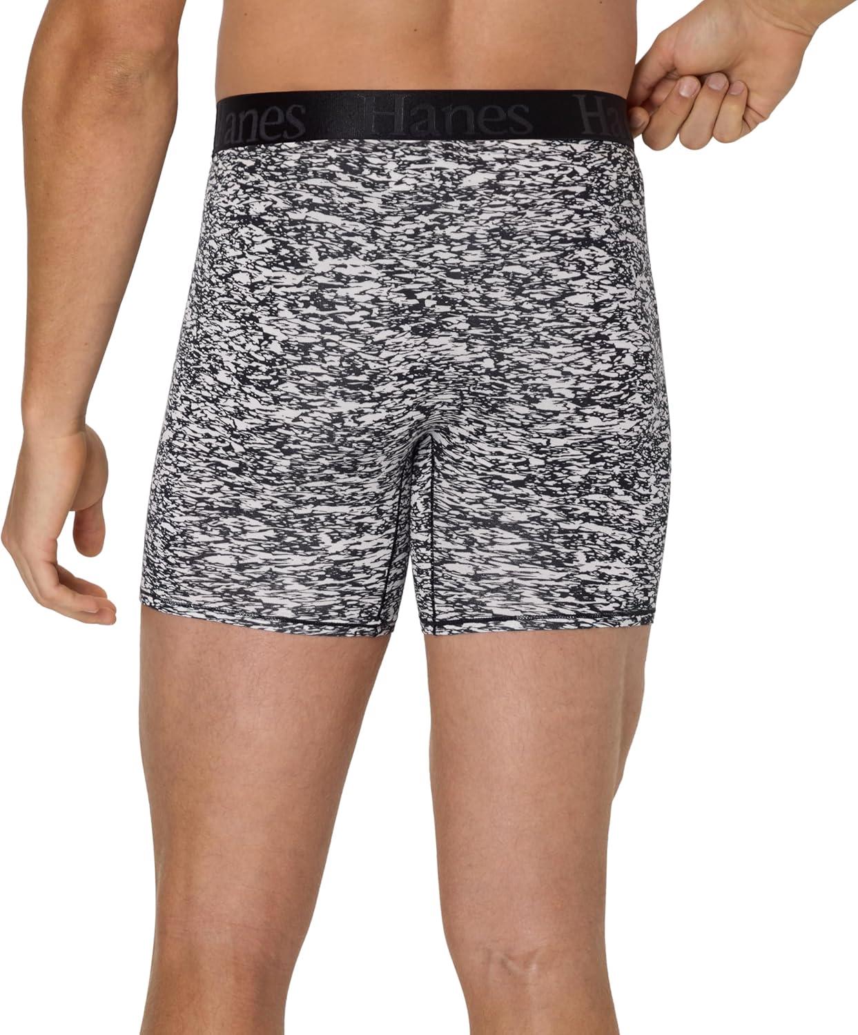 imageHanes Mens Underwear SuperSoft Viscose from Bamboo 3Pack Sexy Mens Underwear Short or Regular Leg Boxer BriefsBlackGrey
