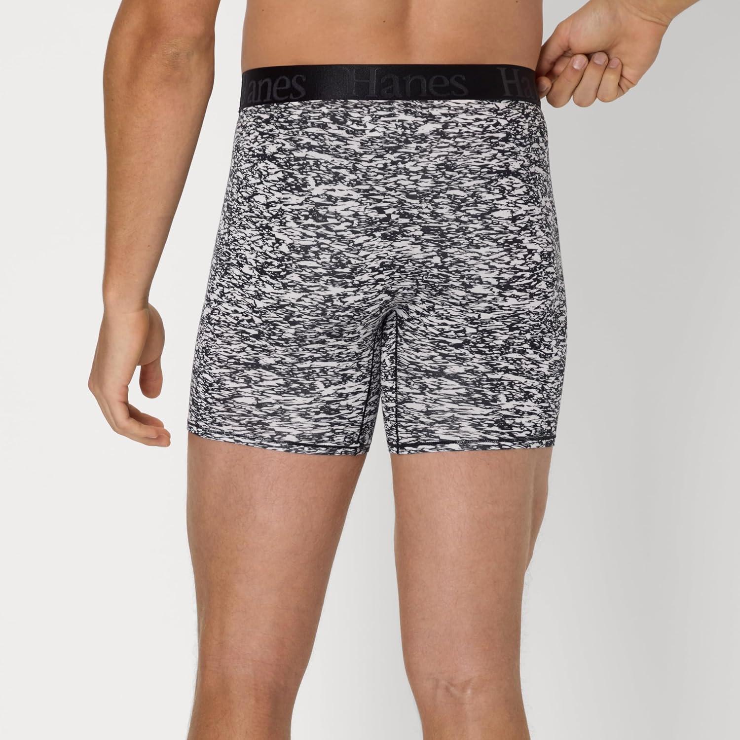 imageHanes Mens Underwear SuperSoft Viscose from Bamboo 3Pack Sexy Mens Underwear Short or Regular Leg Boxer BriefsBlackGrey