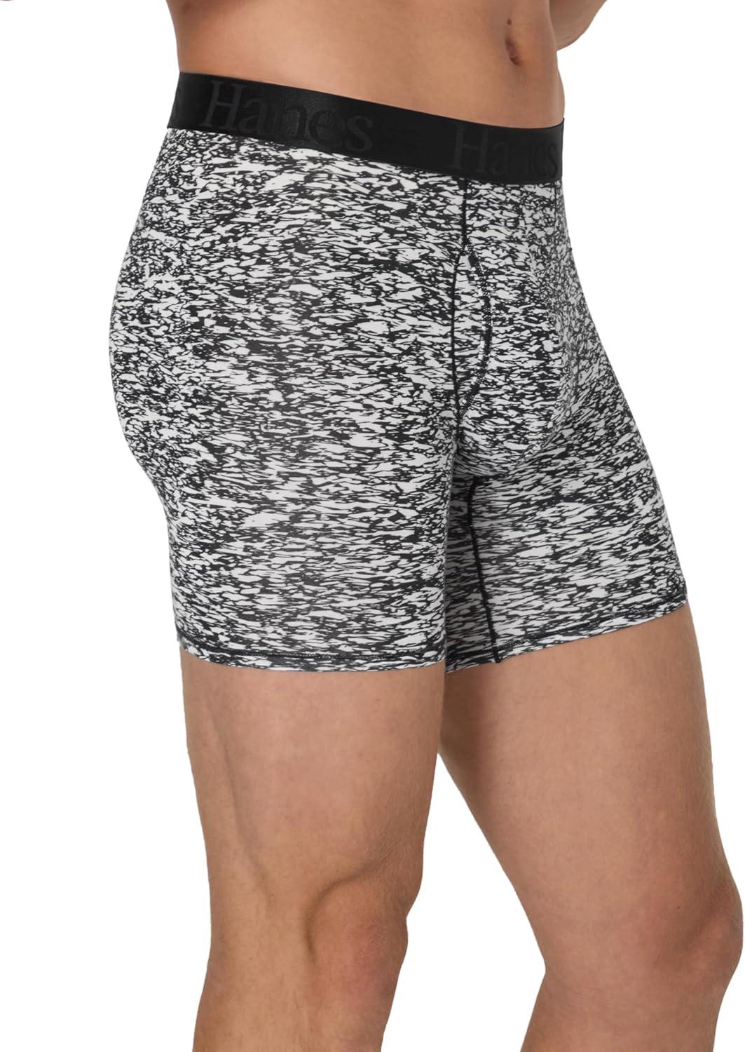 imageHanes Mens Underwear SuperSoft Viscose from Bamboo 3Pack Sexy Mens Underwear Short or Regular Leg Boxer BriefsBlackGrey
