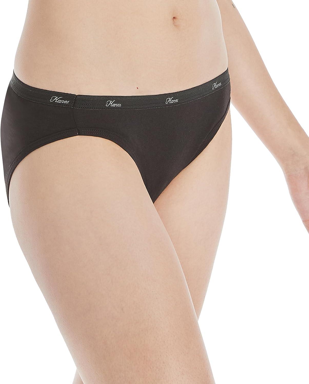 imageHanes Womens Underwear Pack 10Pack FullCoverage Cotton Blend Panties MoistureWicking Underwear for WomenAssorted SolidsPrintsHeathers Bikini