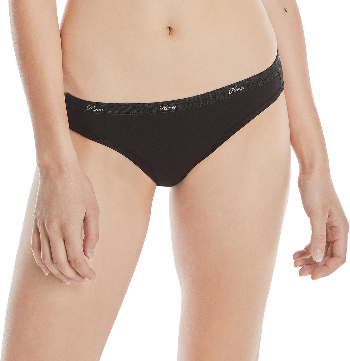 imageHanes Womens Underwear Pack 10Pack FullCoverage Cotton Blend Panties MoistureWicking Underwear for WomenAssorted SolidsPrintsHeathers Bikini