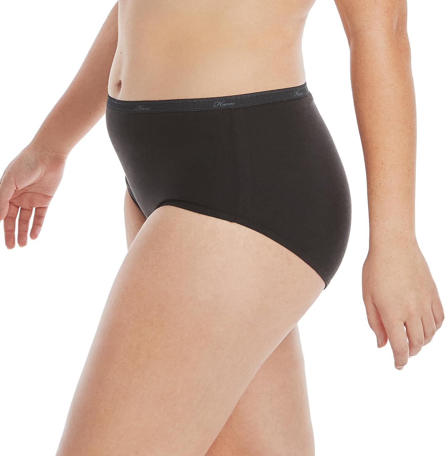 imageHanes Womens Underwear Pack 10Pack FullCoverage Cotton Blend Panties MoistureWicking Underwear for WomenAssorted SolidsPrintsHeathers Brief