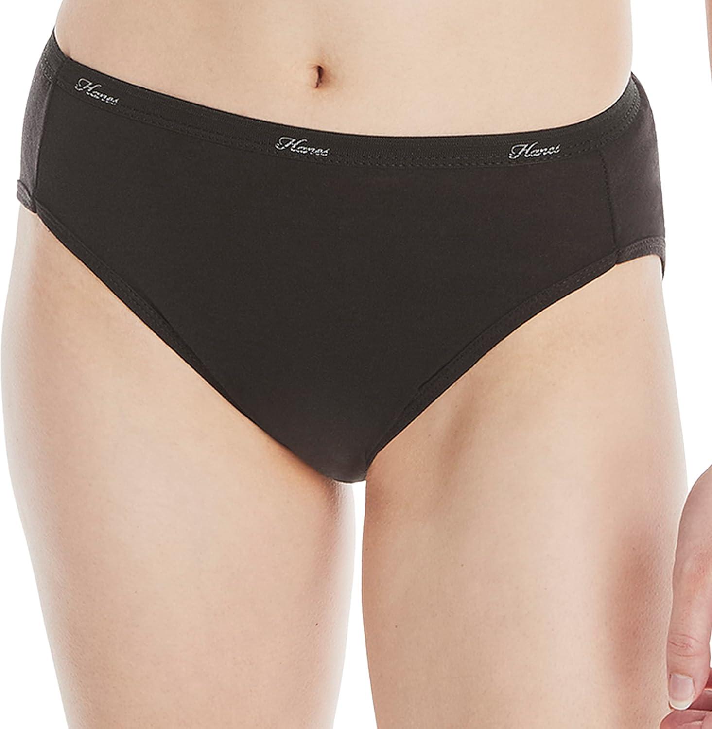 imageHanes Womens Underwear Pack 10Pack FullCoverage Cotton Blend Panties MoistureWicking Underwear for WomenAssorted SolidsPrintsHeathers Hicut