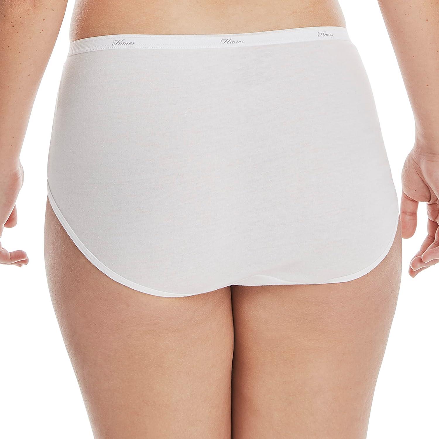imageHanes Womens Underwear Pack 10Pack FullCoverage Cotton Blend Panties MoistureWicking Underwear for WomenPinkBlackGrey HeatherNavyTea FloralWhite Brief