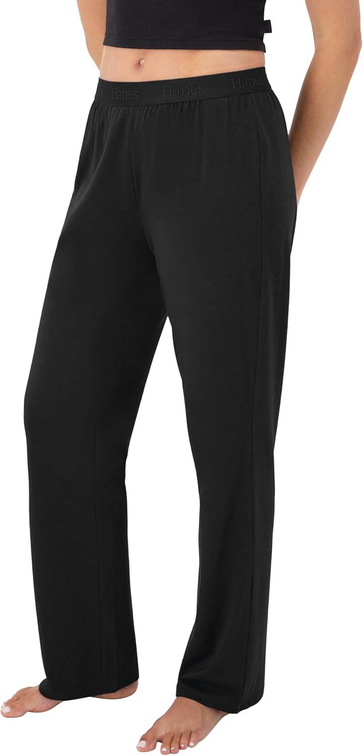 imageHanes Womens Lounge Pants Originals Supersoft Comfywear Sleep Pants Loungewear for Women 30Black