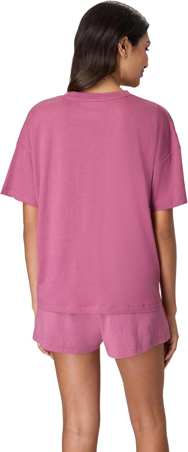imageHanes Womens Pajamas Set Comfywear Pajamas for Women Set Originals SupertSoft Loungewear TShirt amp Sleep ShortsMauve Mood